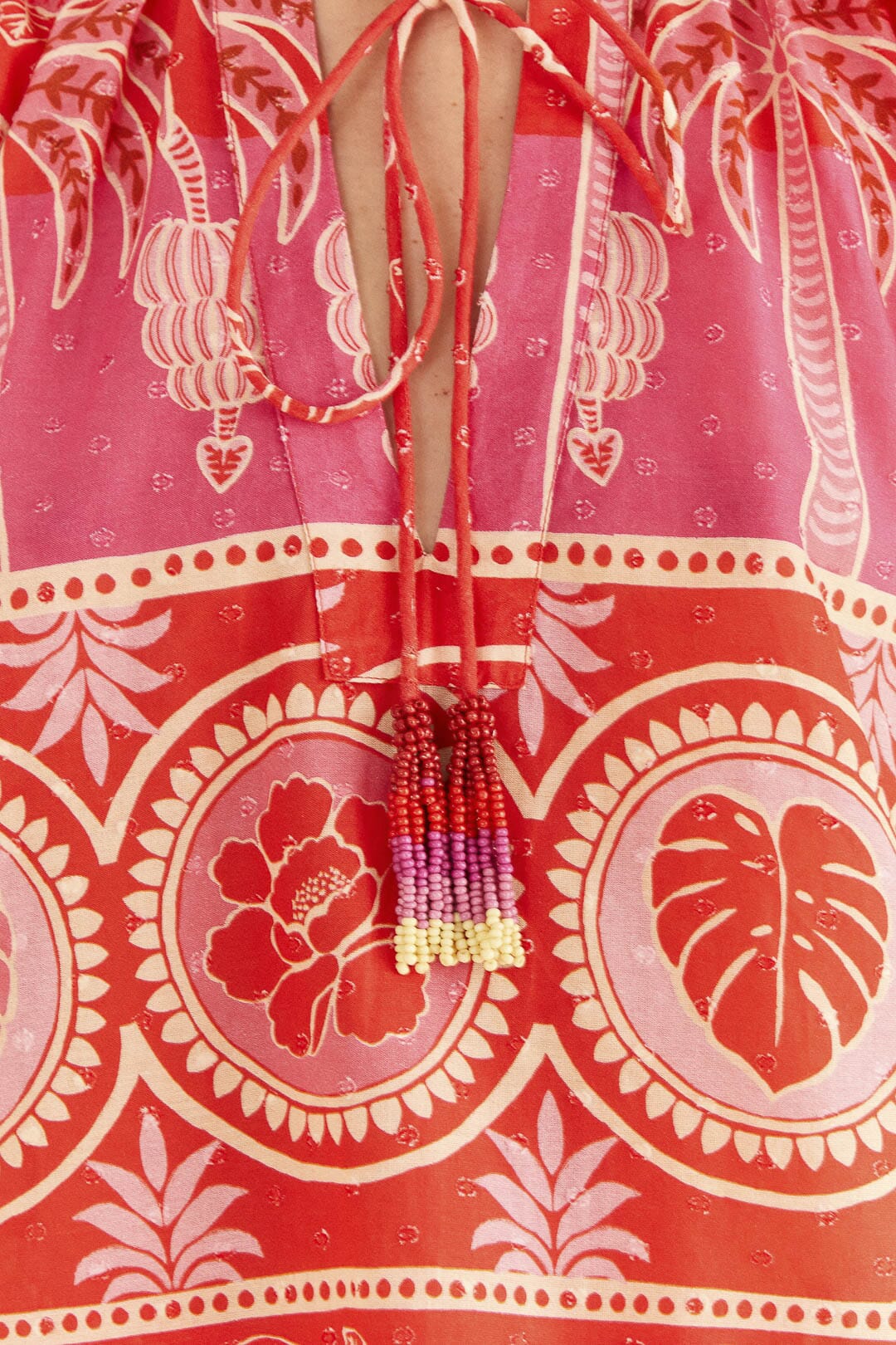 Farm Rio Red Summer Sunrise Blouse