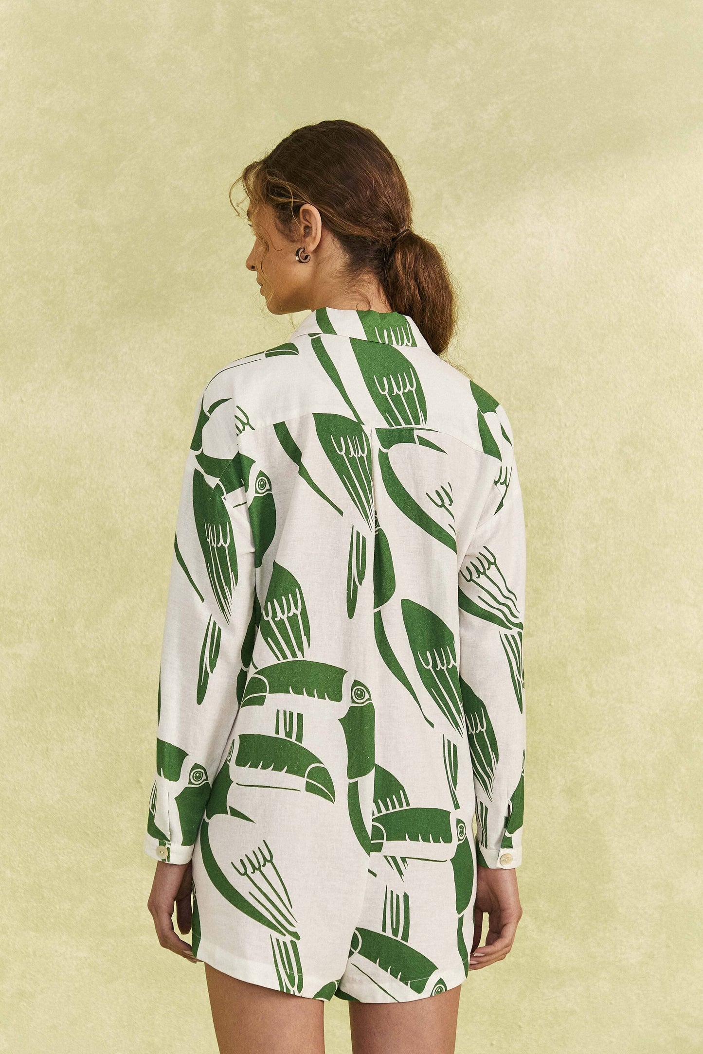 Farm Rio Off-White Rainbow Toucans Romper