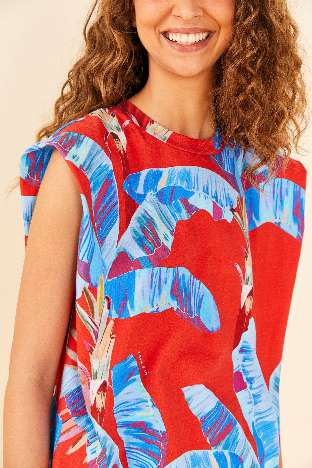 Farm Rio Red Sweet Jungle Organic Cotton T-Shirt