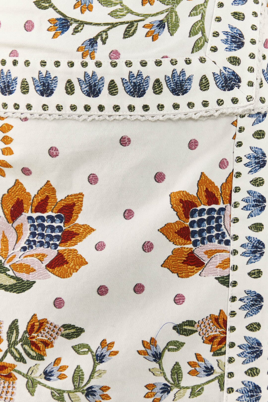 Farm Rio White Summer Garden Mini Skirt