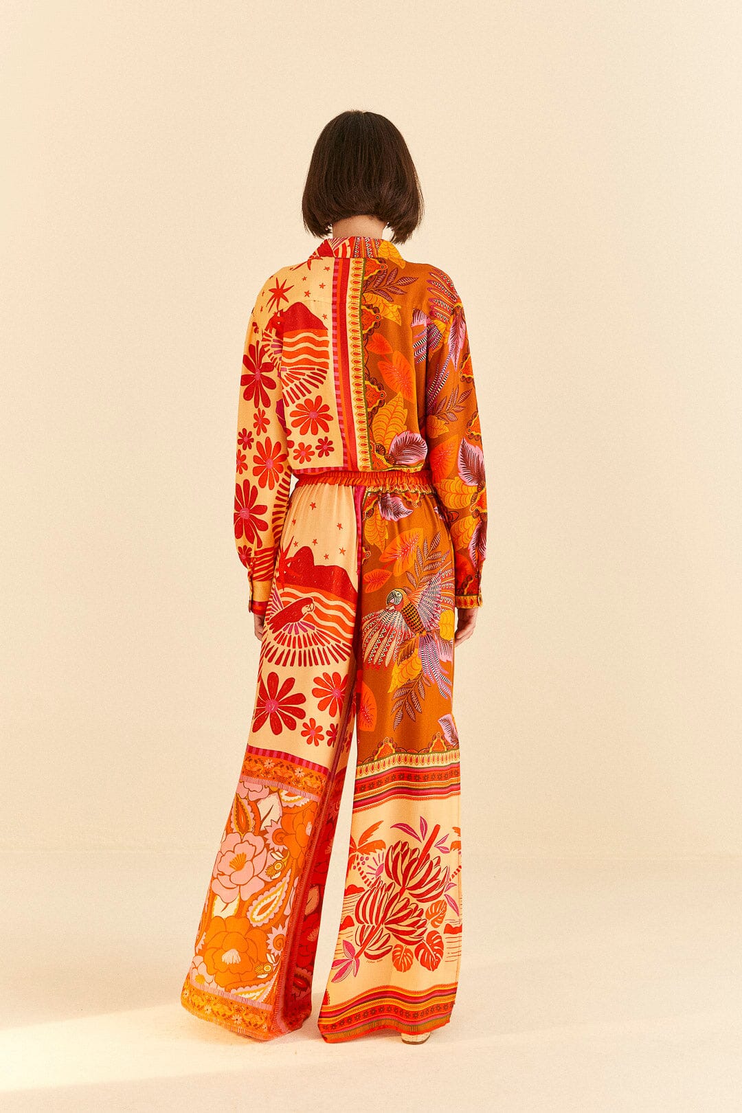 Farm Rio Forest Mixed Scarves Lenzing™ Ecovero™ Viscose Pants