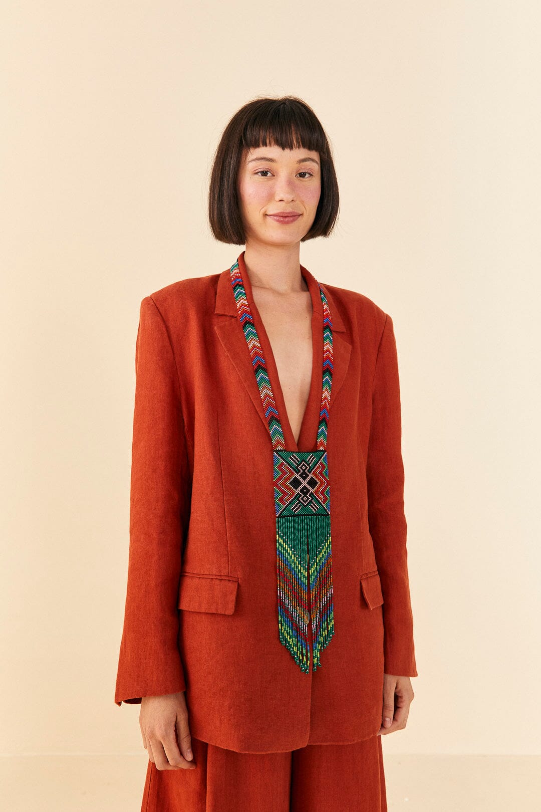 Farm Rio Brown Blazer