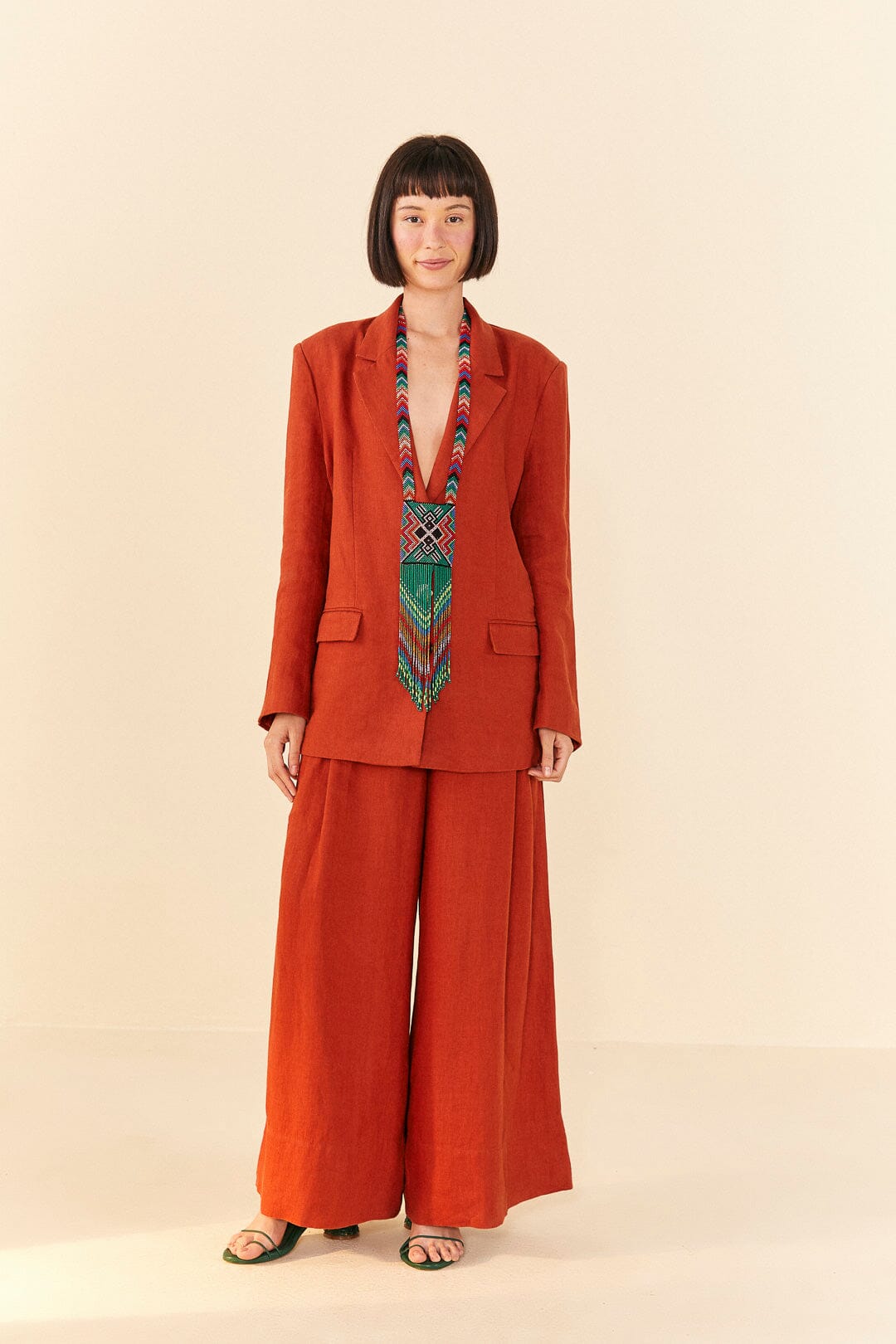 Farm Rio Brown Blazer