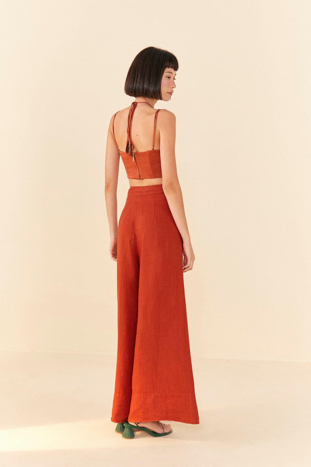 Farm Rio Brown Wide Leg Pants