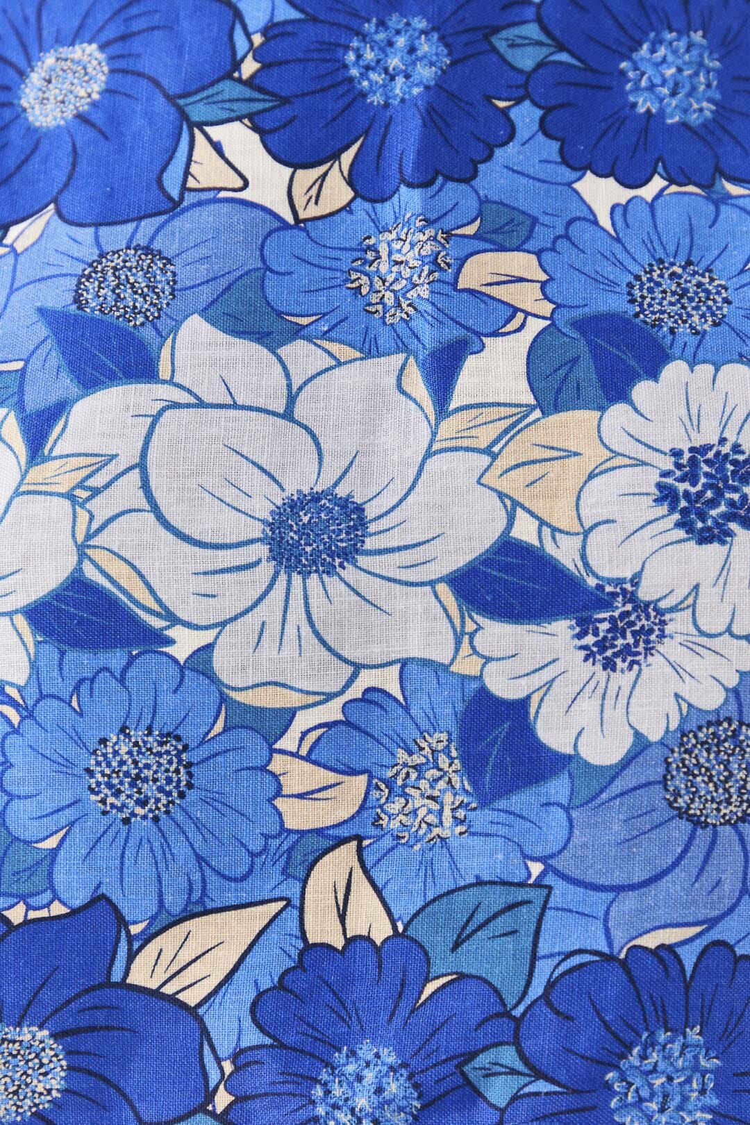 Farm Rio Blue Flower Stripes Crop Top