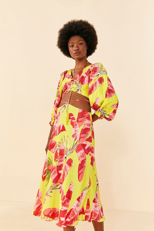Farm Rio Lime Sweet Jungle Lenzing™ Ecovero™ Viscose Skirt