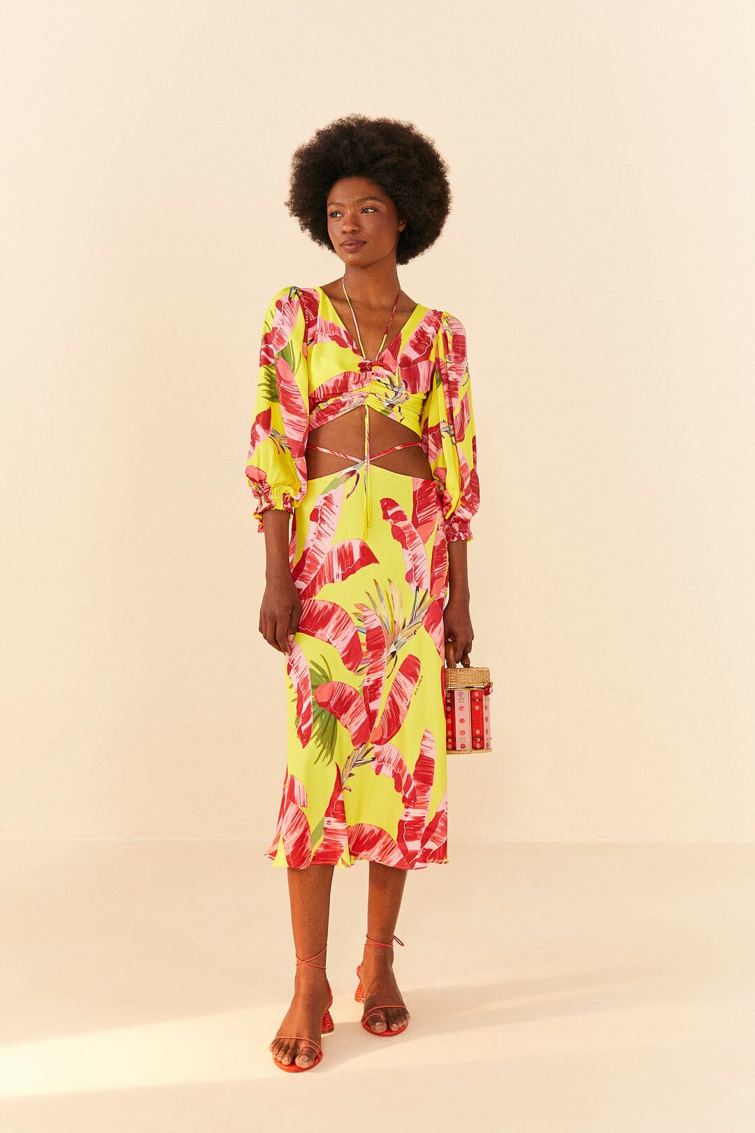 Farm Rio Lime Sweet JungleLenzing™ Ecovero™ Viscose Crop Top