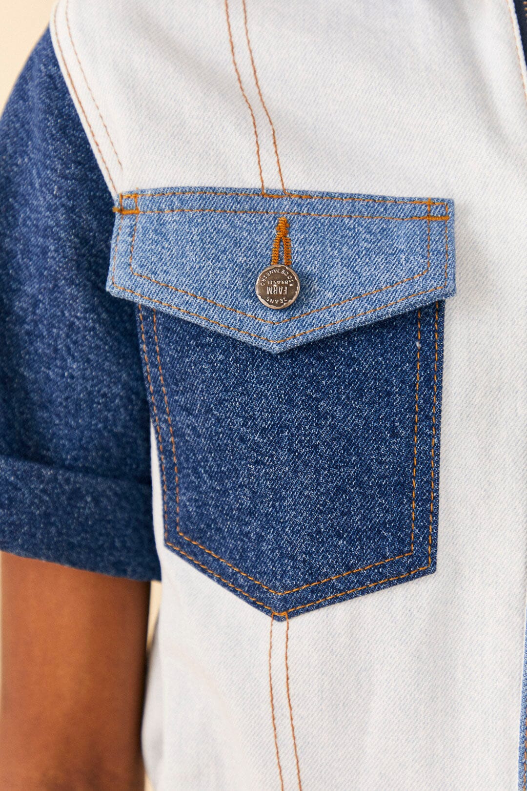 Farm Rio CUTWORK DENIM JUMPSUIT