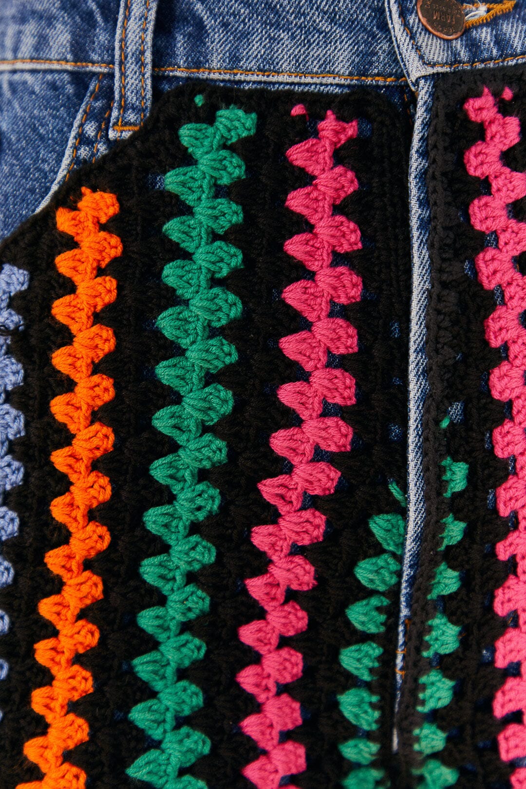 Farm Rio Crochet Denim Shorts