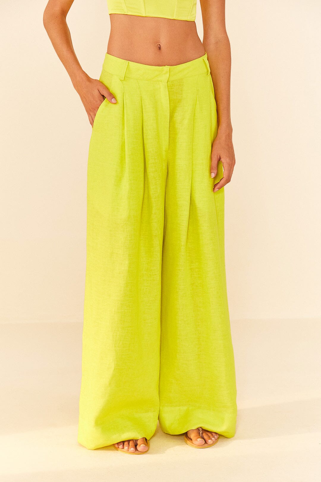 Farm Rio Lime Green Pants