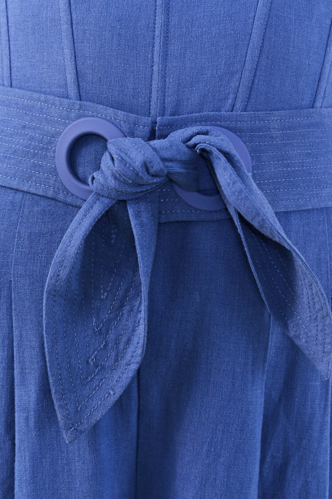 Farm Rio Dark Blue Belted Jumpsuit