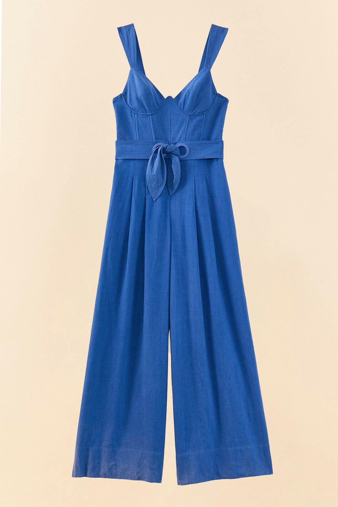 Farm Rio Dark Blue Belted Jumpsuit