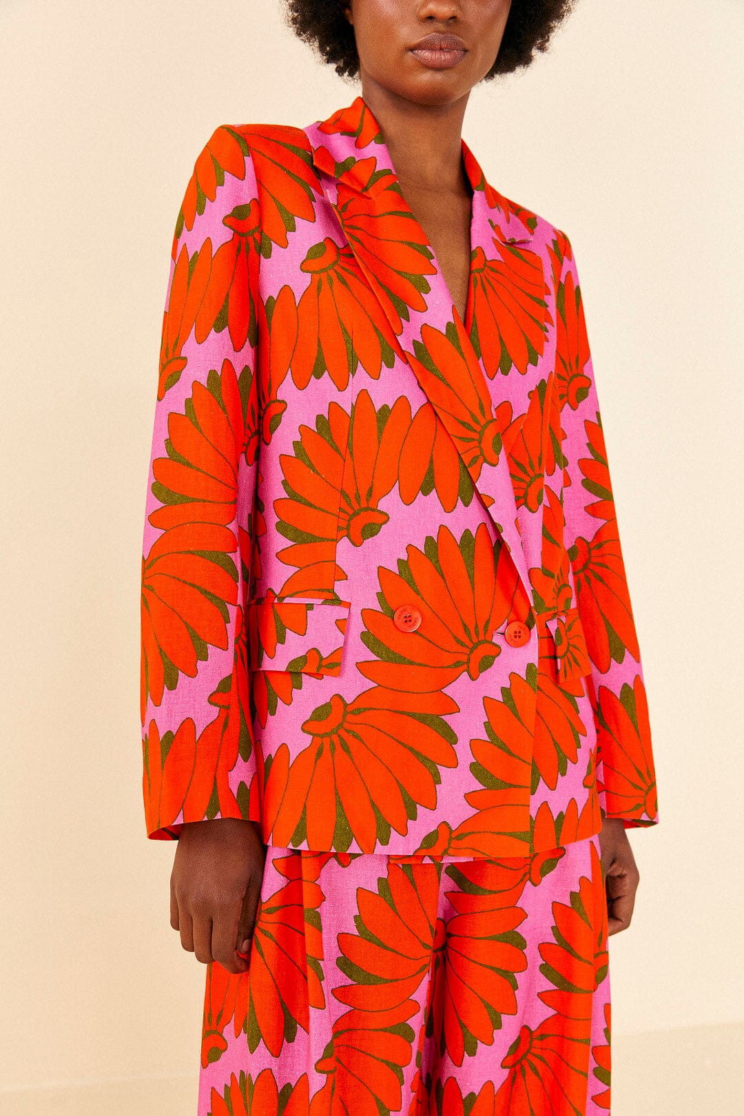 Farm Rio Pink Copacabana Blazer