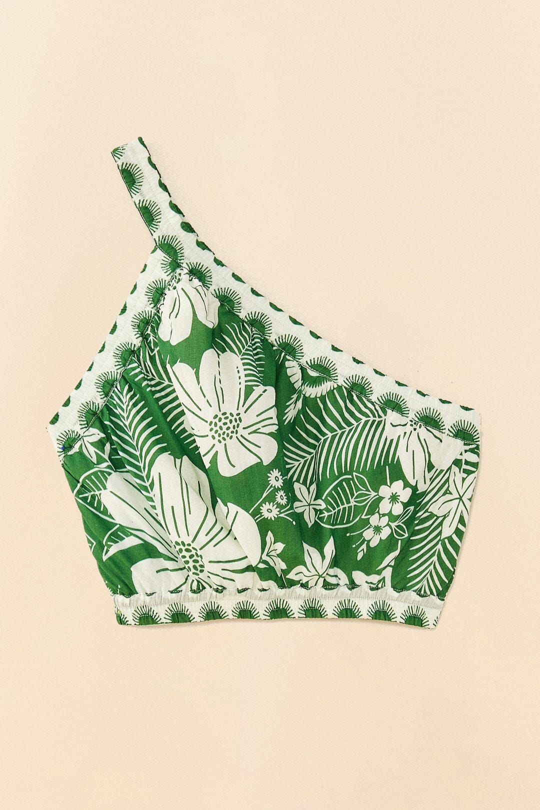 Farm Rio Off-White Macaw Elegance Crop Top