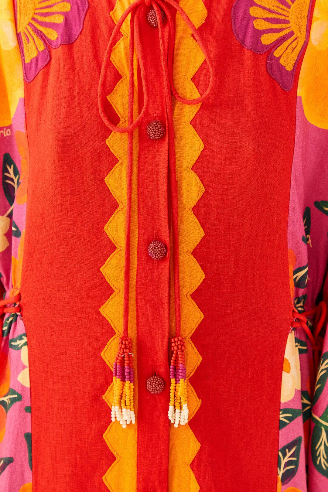 Farm Rio Sunset Patchwork Maxi Dress