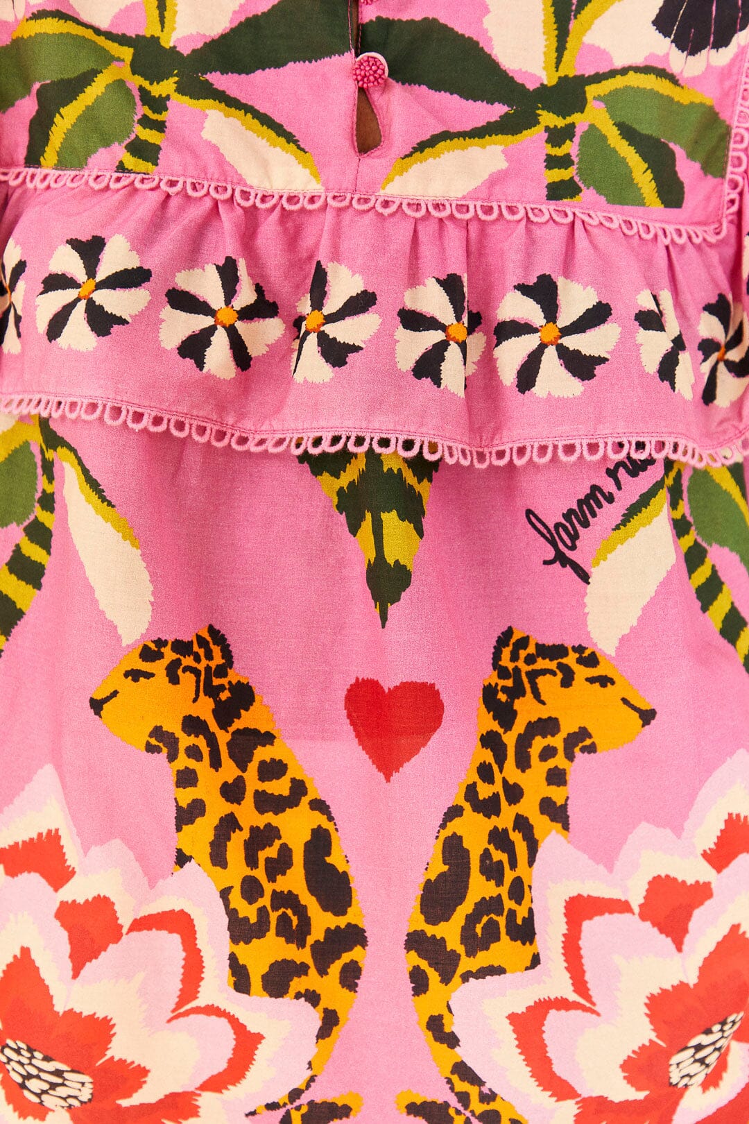 Farm Rio Pink Leopard Forest Blouse