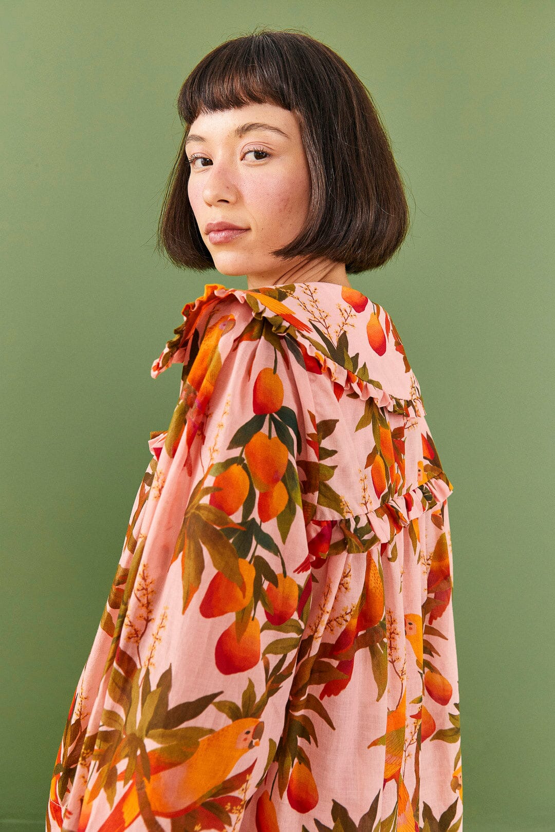 Farm Rio Pink Mango Trees Blouse