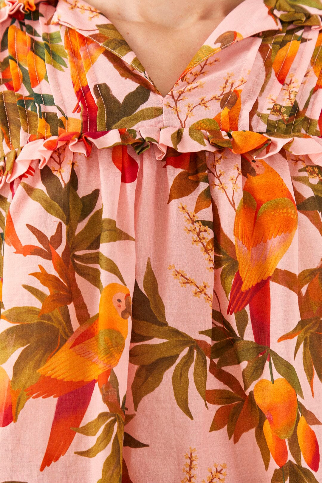 Farm Rio Pink Mango Trees Blouse