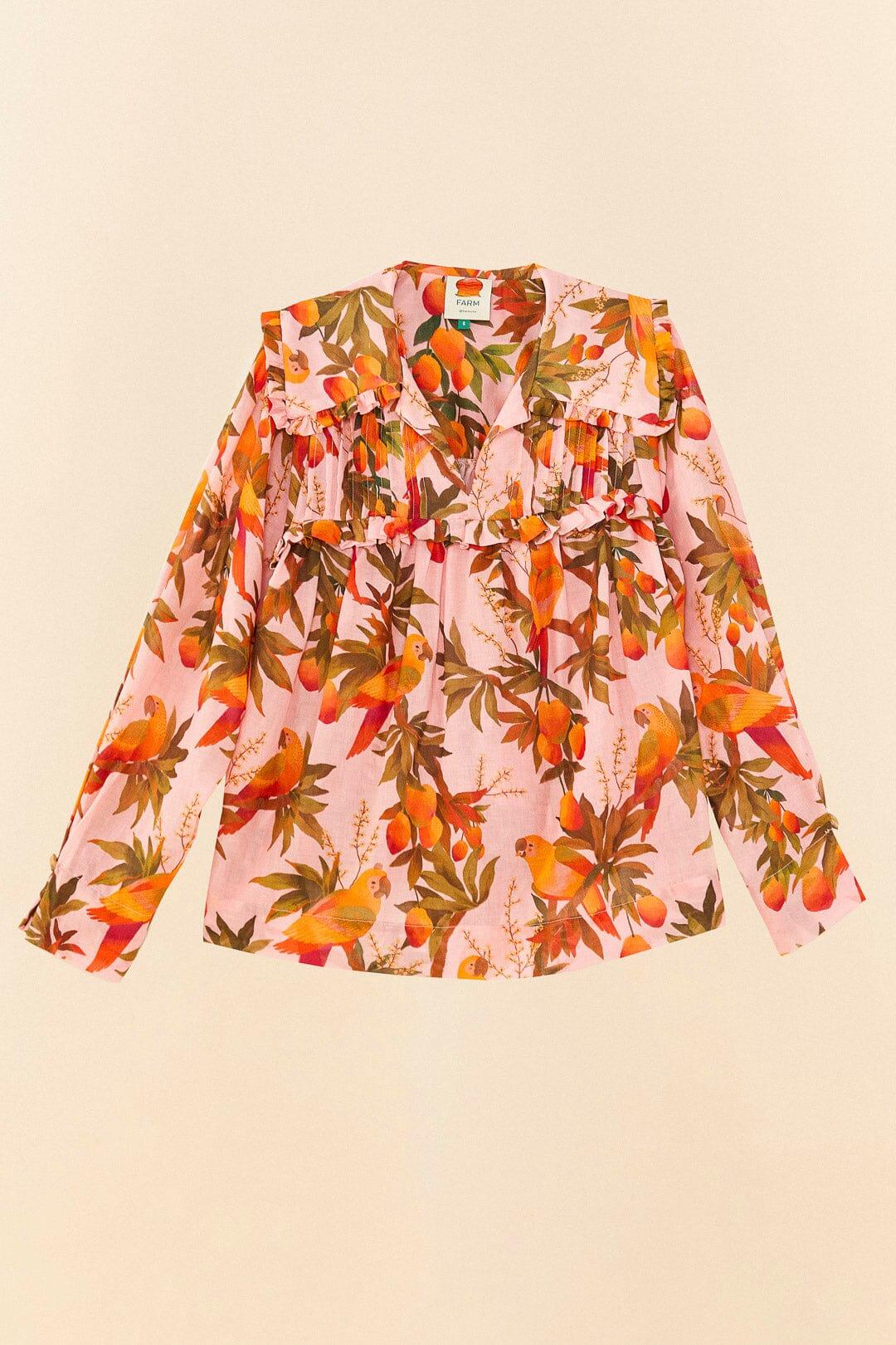 Farm Rio Pink Mango Trees Blouse