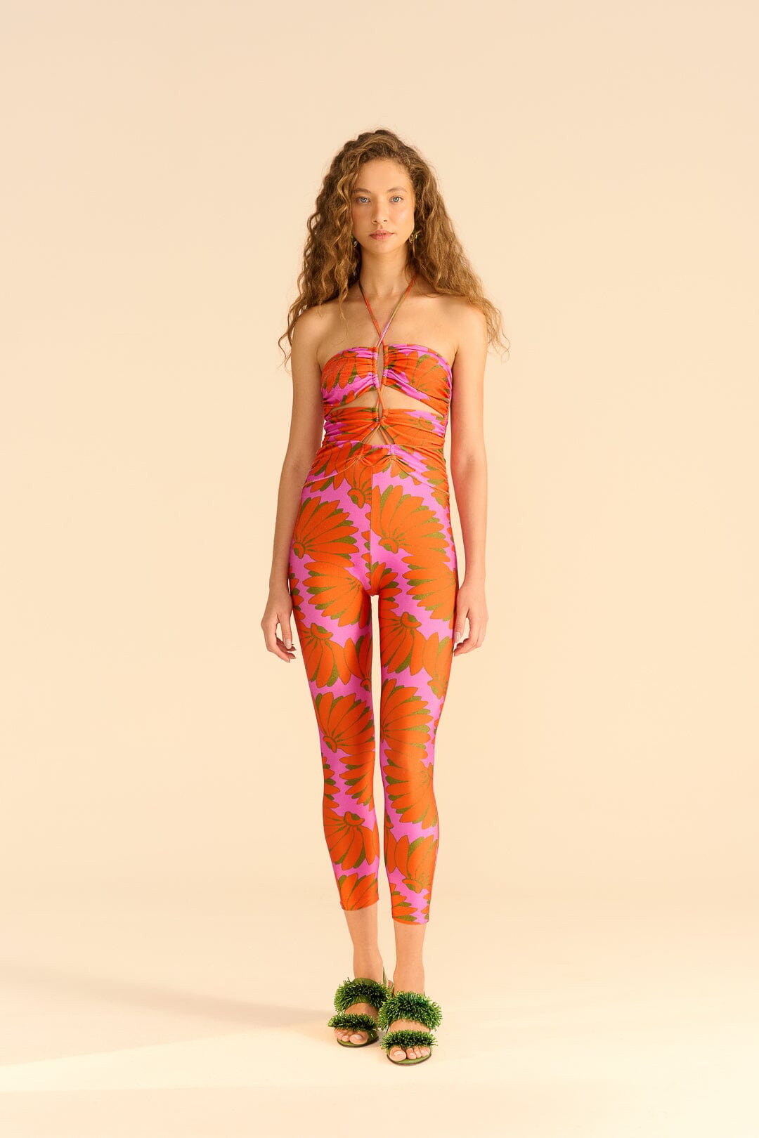 Farm Rio Pink Copacabana Lycra Jumpsuit