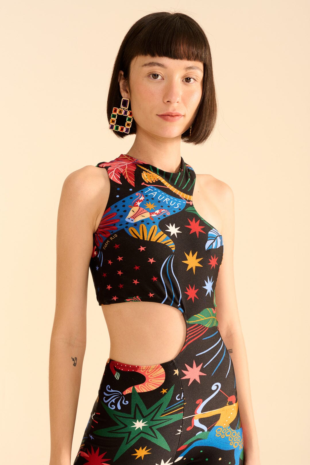 Farm Rio Zodiac Lycra Jumpsuit