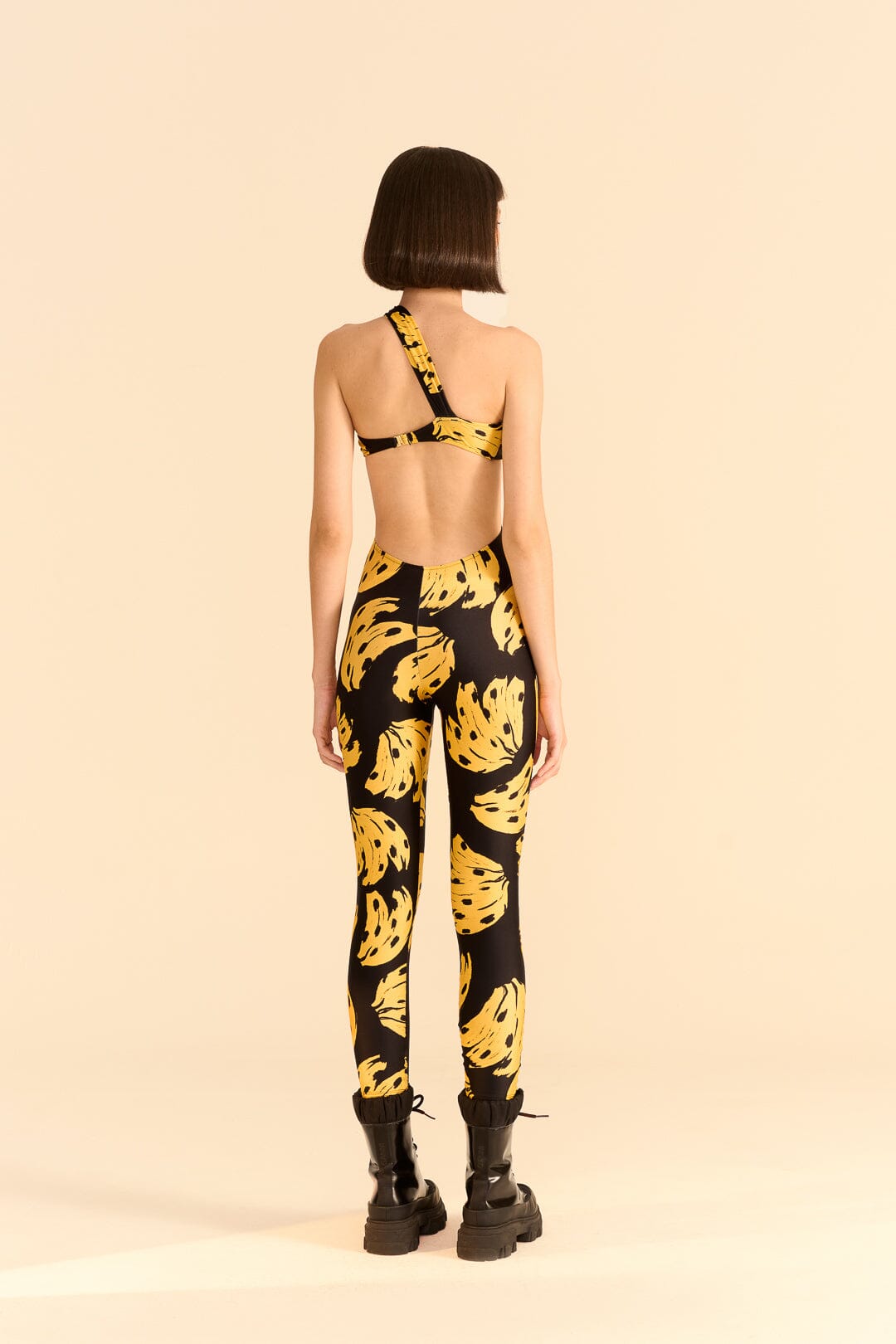 Farm Rio Black Bossa Banana Lycra Jumpsuit