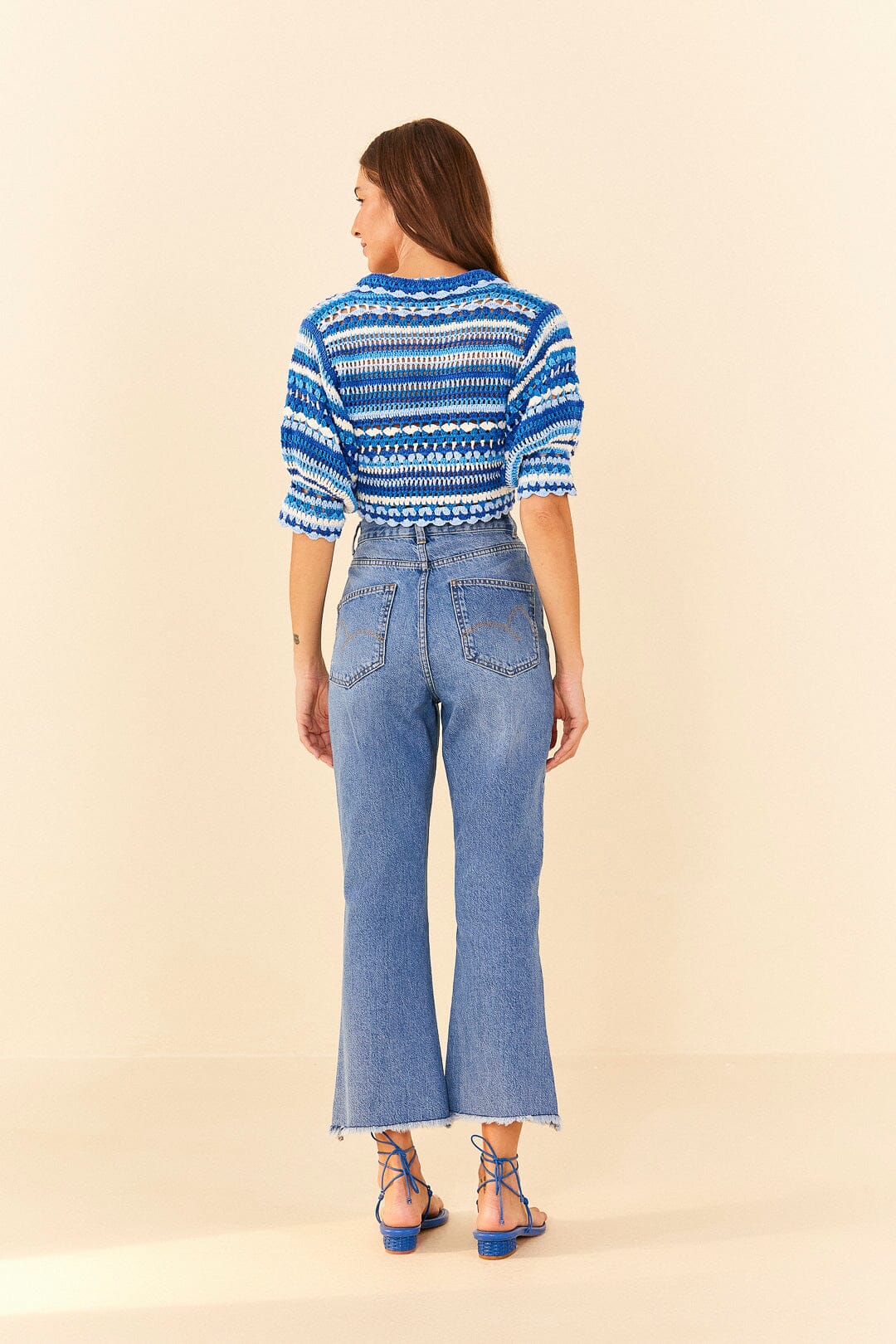 Farm Rio Light Wash Carrot Denim Pants