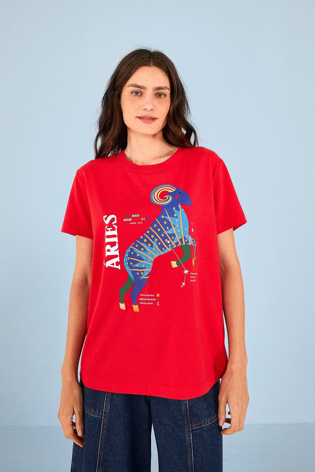 Farm Rio Aries Zodiac Organic Cotton T-Shirt