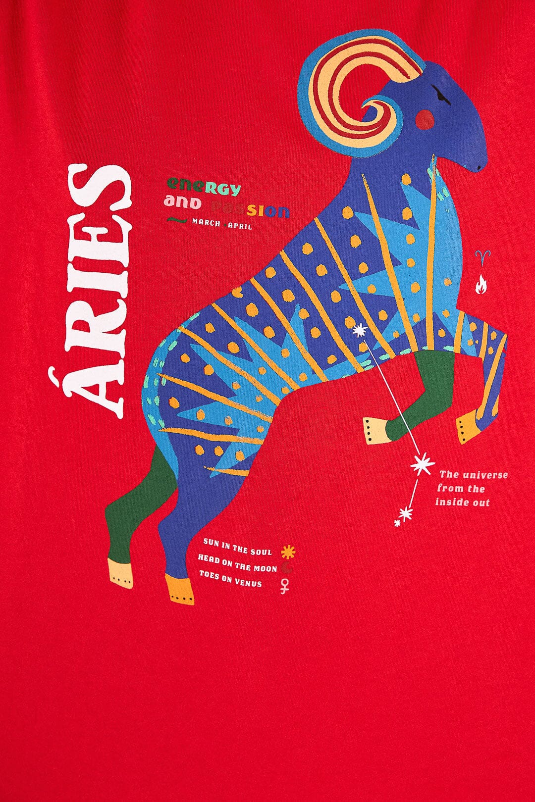 Farm Rio Aries Zodiac Organic Cotton T-Shirt