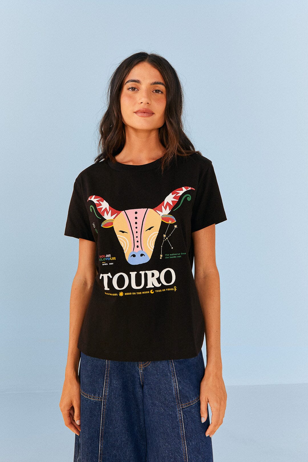 Farm Rio Taurus Zodiac Organic Cotton T-Shirt