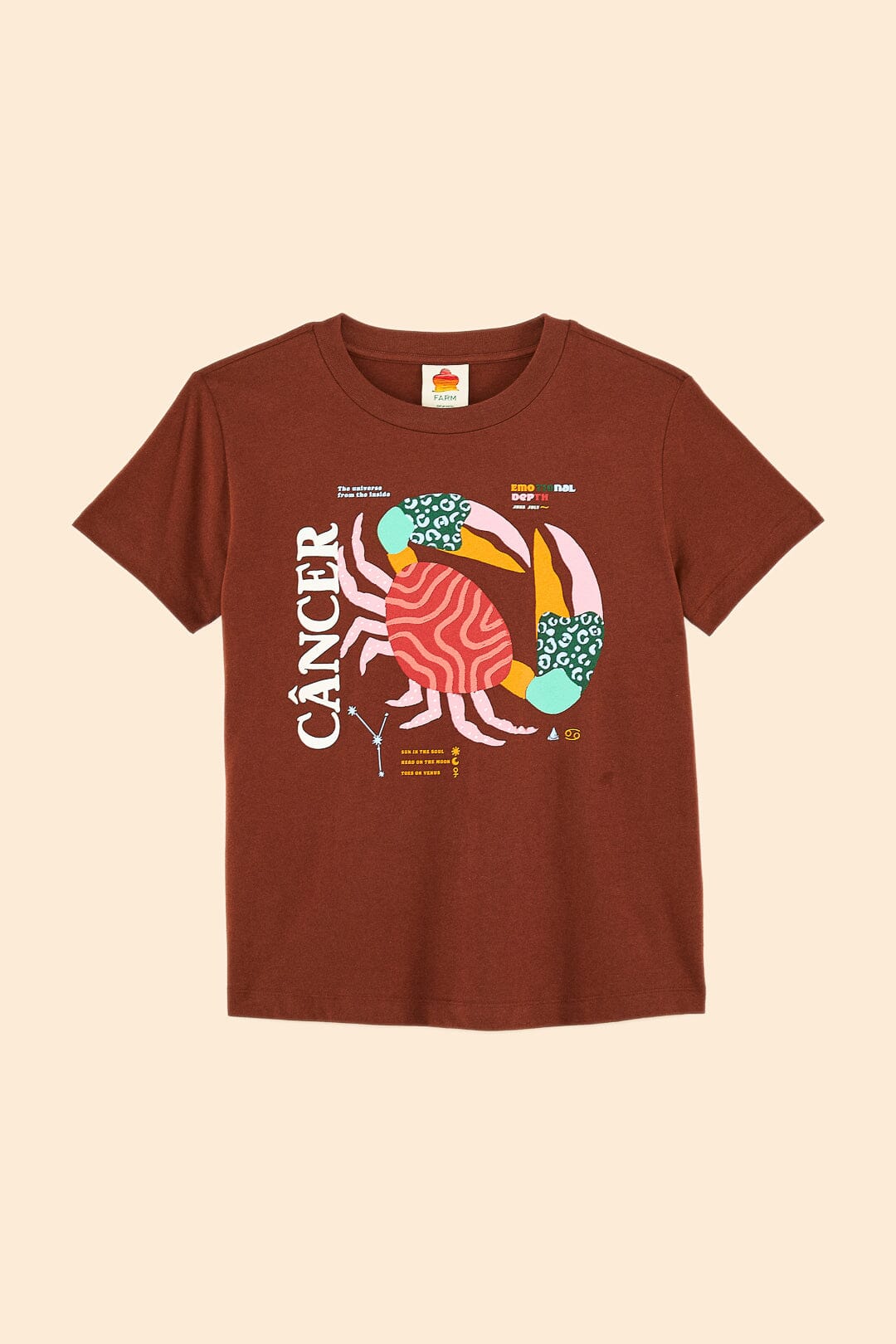 Farm Rio Cancer Zodiac Organic Cotton T-Shirt