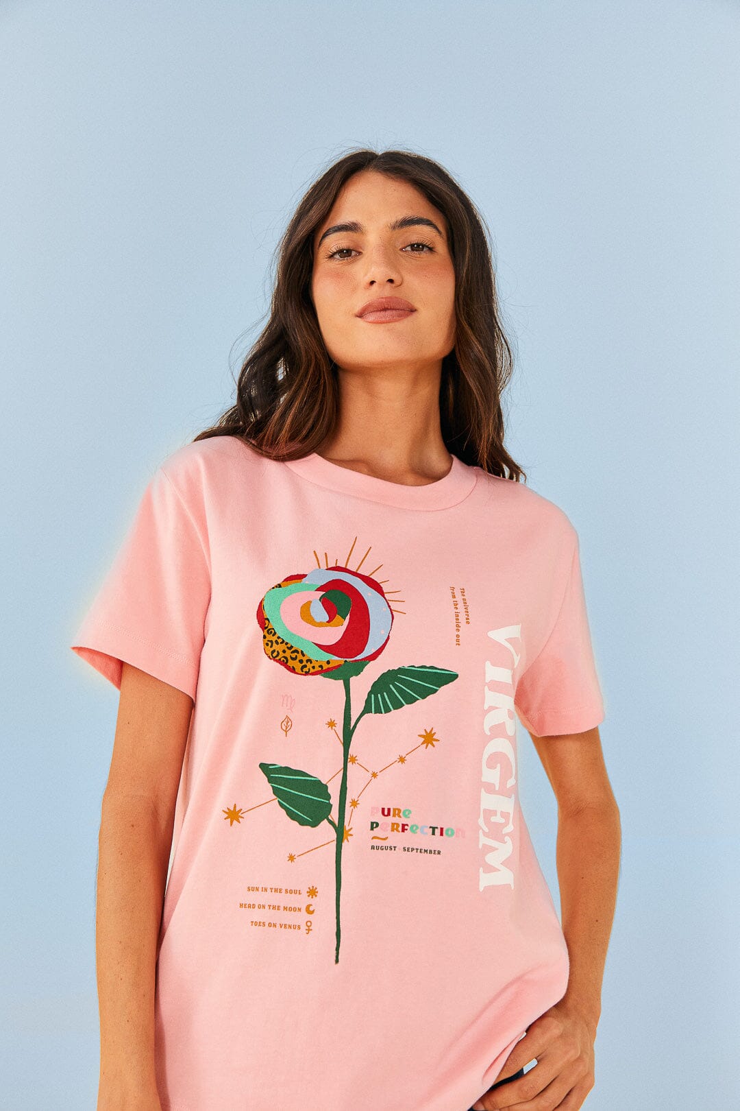 Farm Rio Virgo Zodiac Organic Cotton T-Shirt