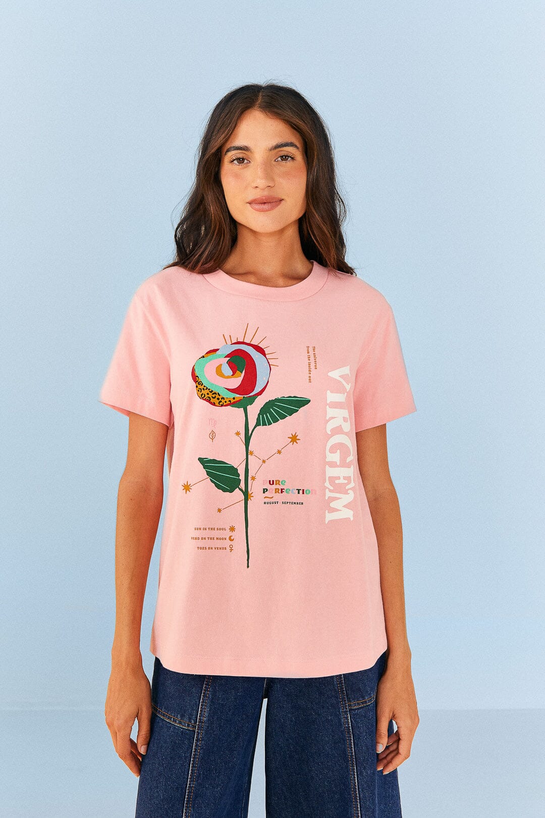 Farm Rio Virgo Zodiac Organic Cotton T-Shirt