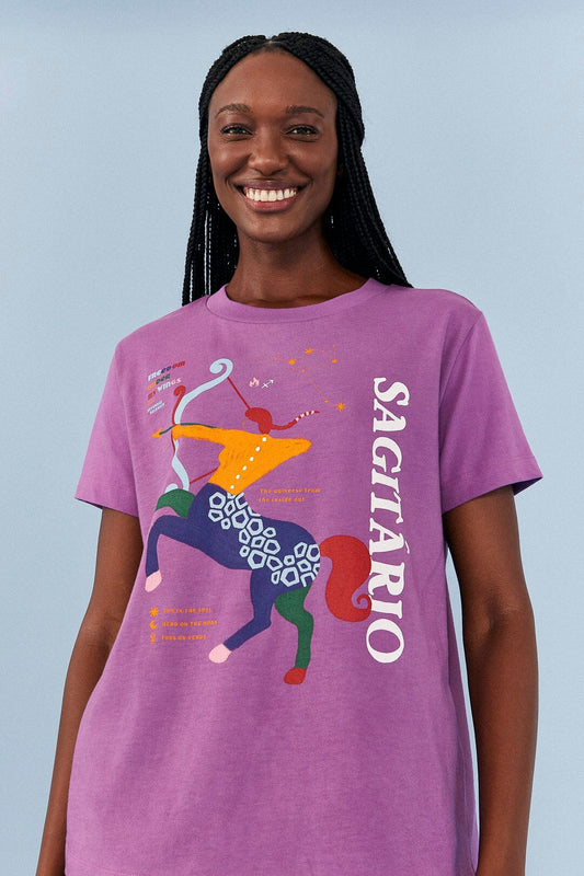 Farm Rio Sagittarius Zodiac Organic Cotton T-Shirt
