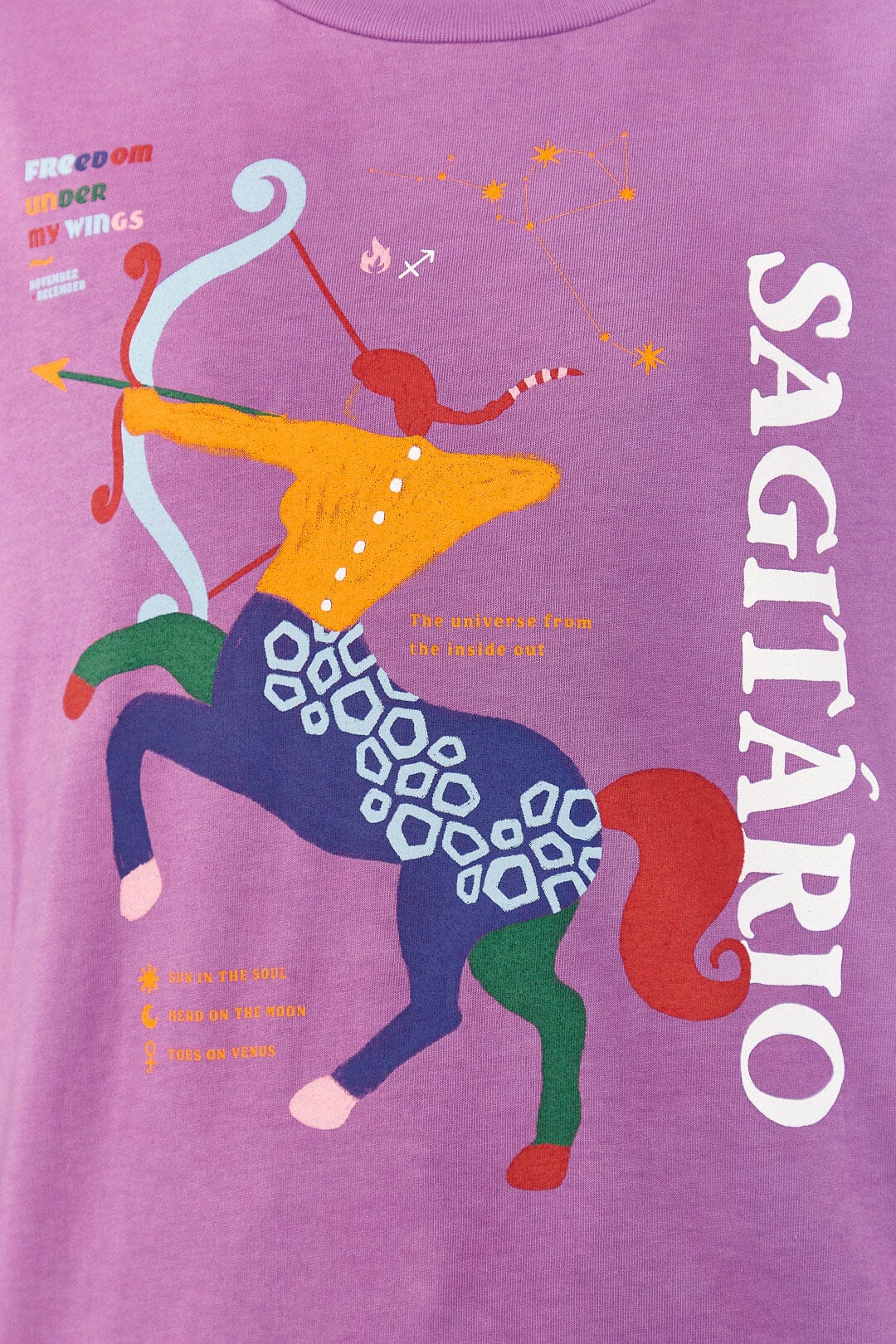 Farm Rio Sagittarius Zodiac Organic Cotton T-Shirt