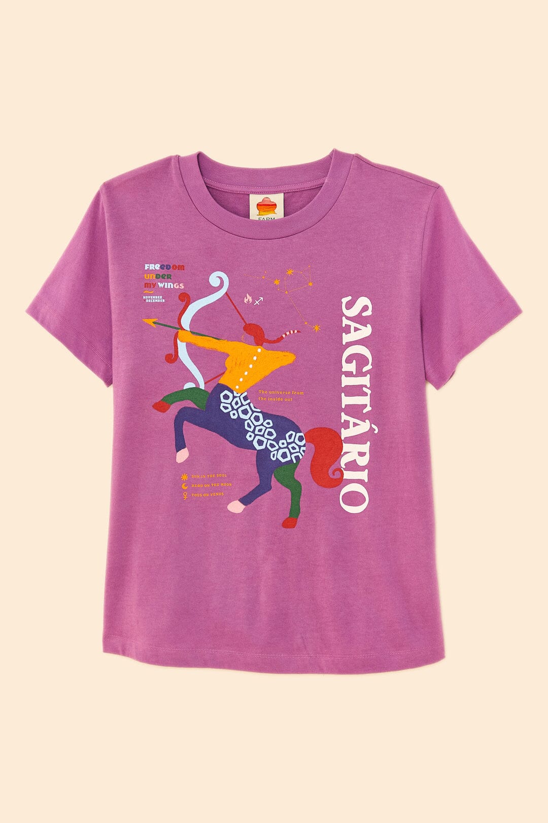 Farm Rio Sagittarius Zodiac Organic Cotton T-Shirt