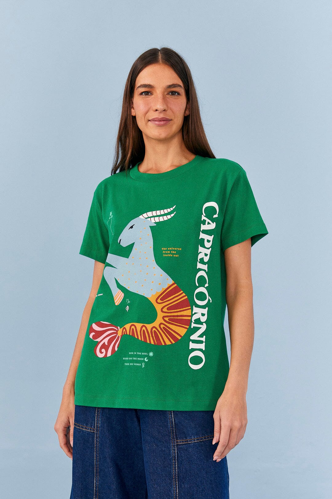 Farm Rio Capricorn Zodiac Organic Cotton T-Shirt