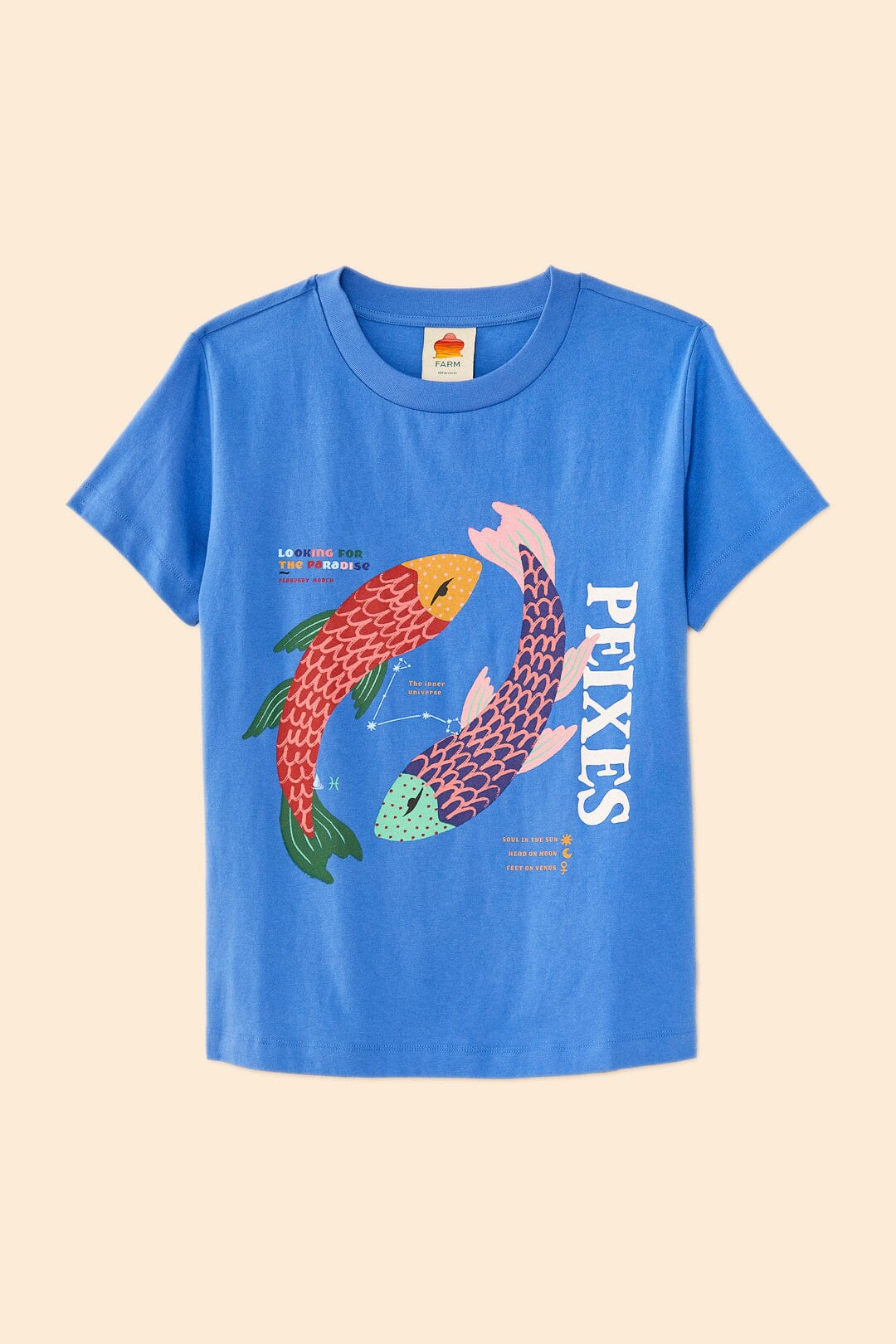 Farm Rio Pisces Zodiac Organic Cotton T-Shirt