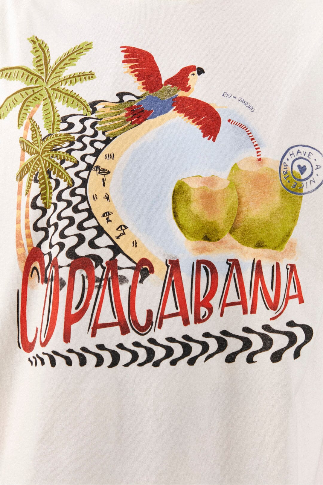 Farm Rio White Copacabana Organic Cotton T-Shirt