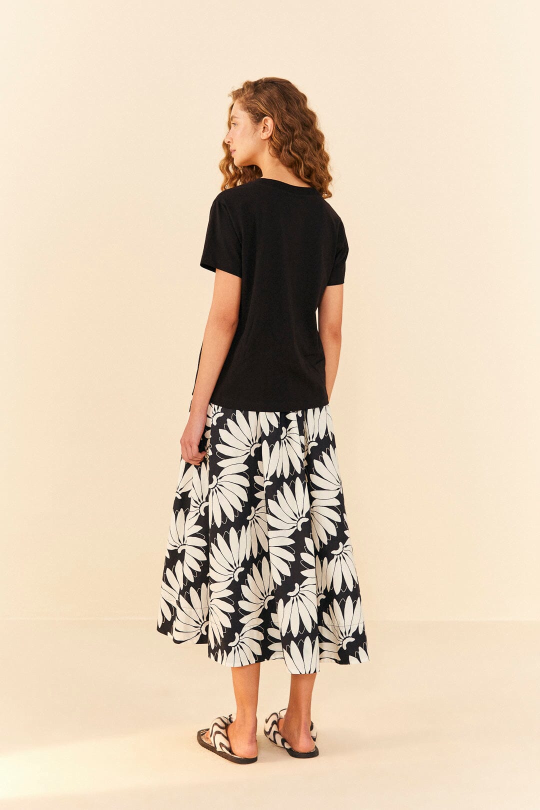 Farm Rio Black Have A Nice Trip Organic Cotton T-Shirt