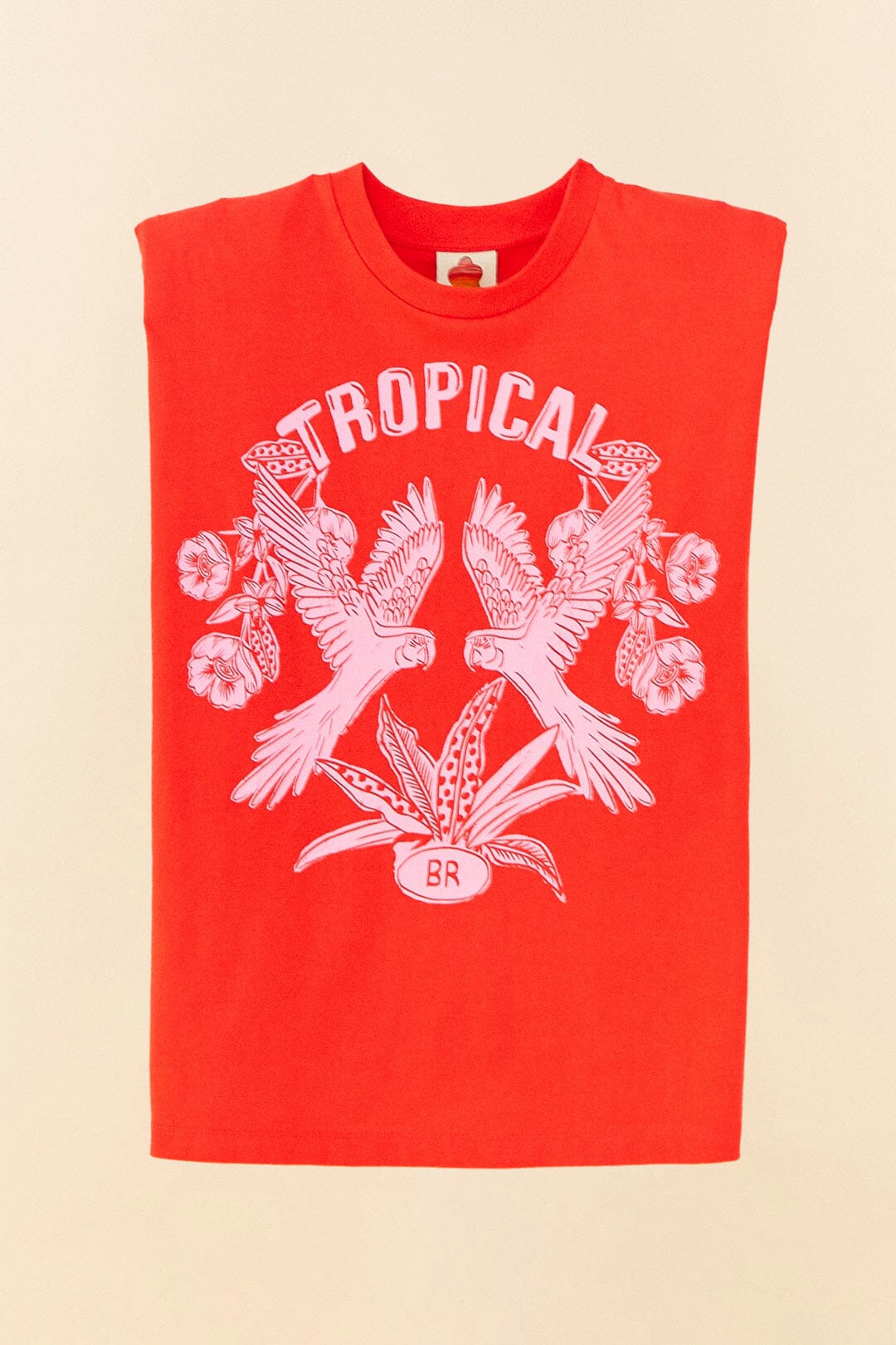 Farm Rio Red Tropical Organic Cotton T-Shirt