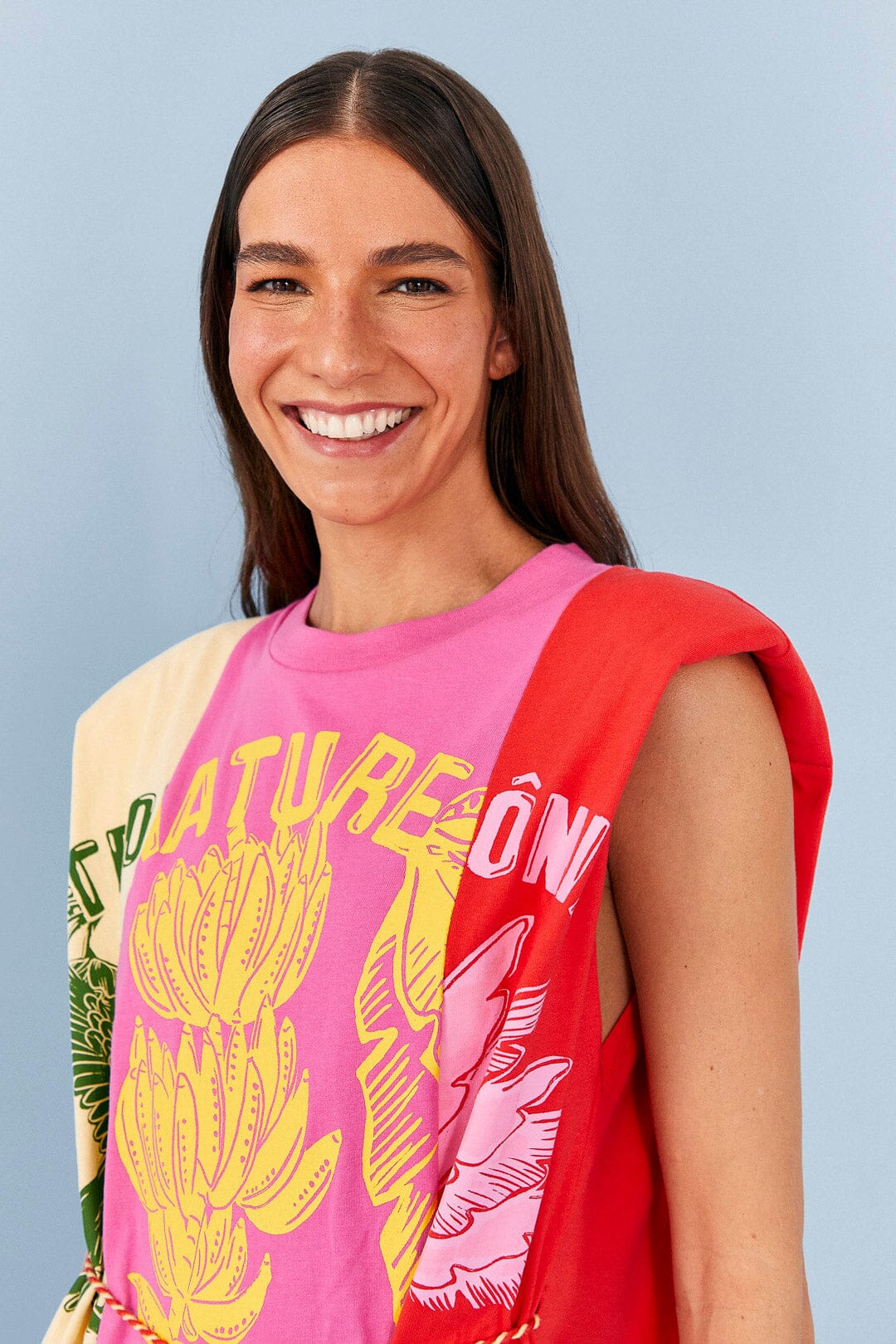 Farm Rio Mixed Prints Organic Cotton Mini Dress