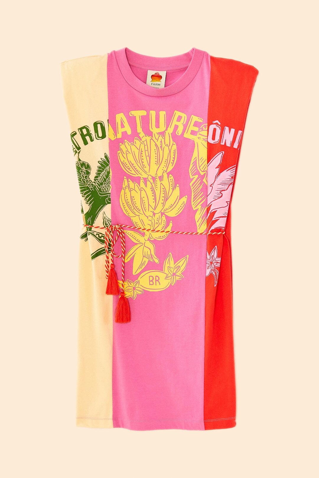 Farm Rio Mixed Prints Organic Cotton Mini Dress