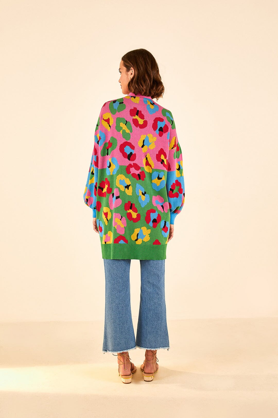 Farm Rio Mixed Fun Leopards Cardigan