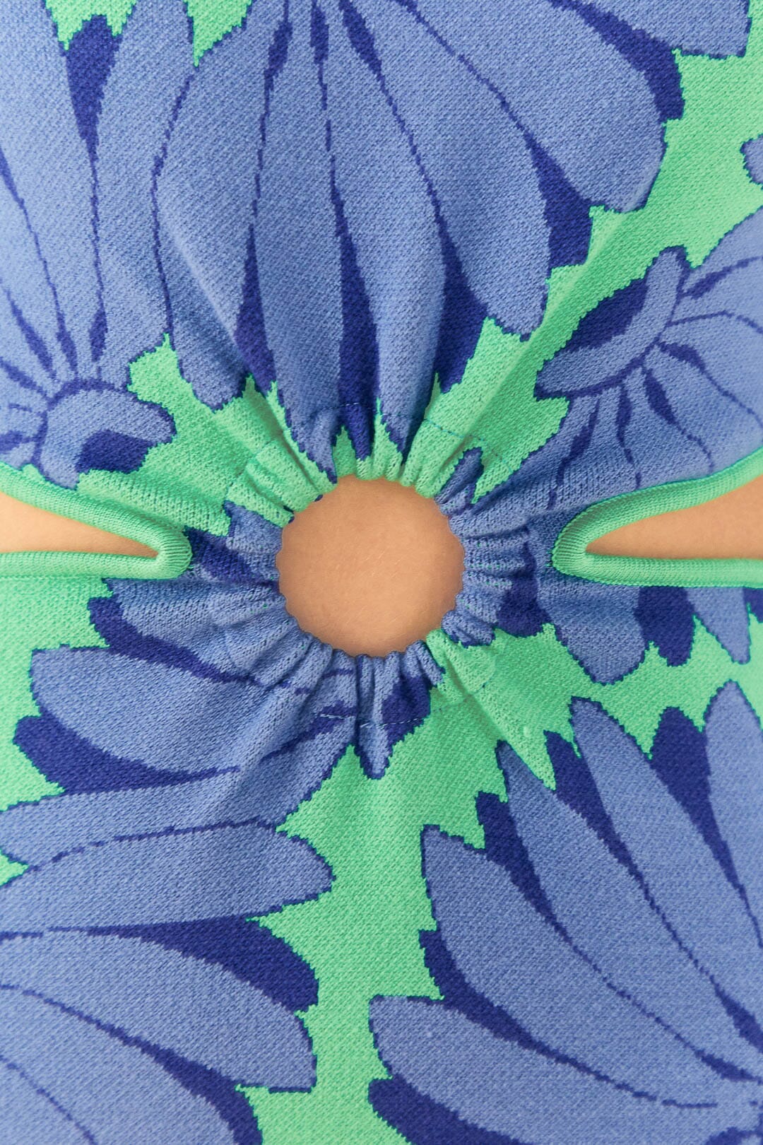 Farm Rio Green Copacabana Mini Knit Dress