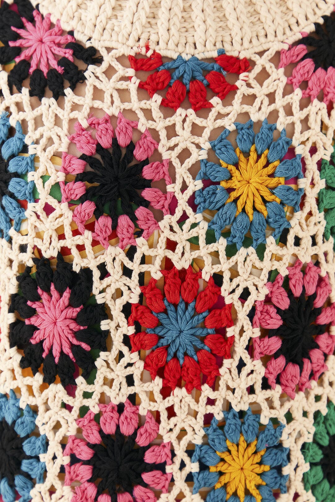 Farm Rio Multi Circles Crochet Vest