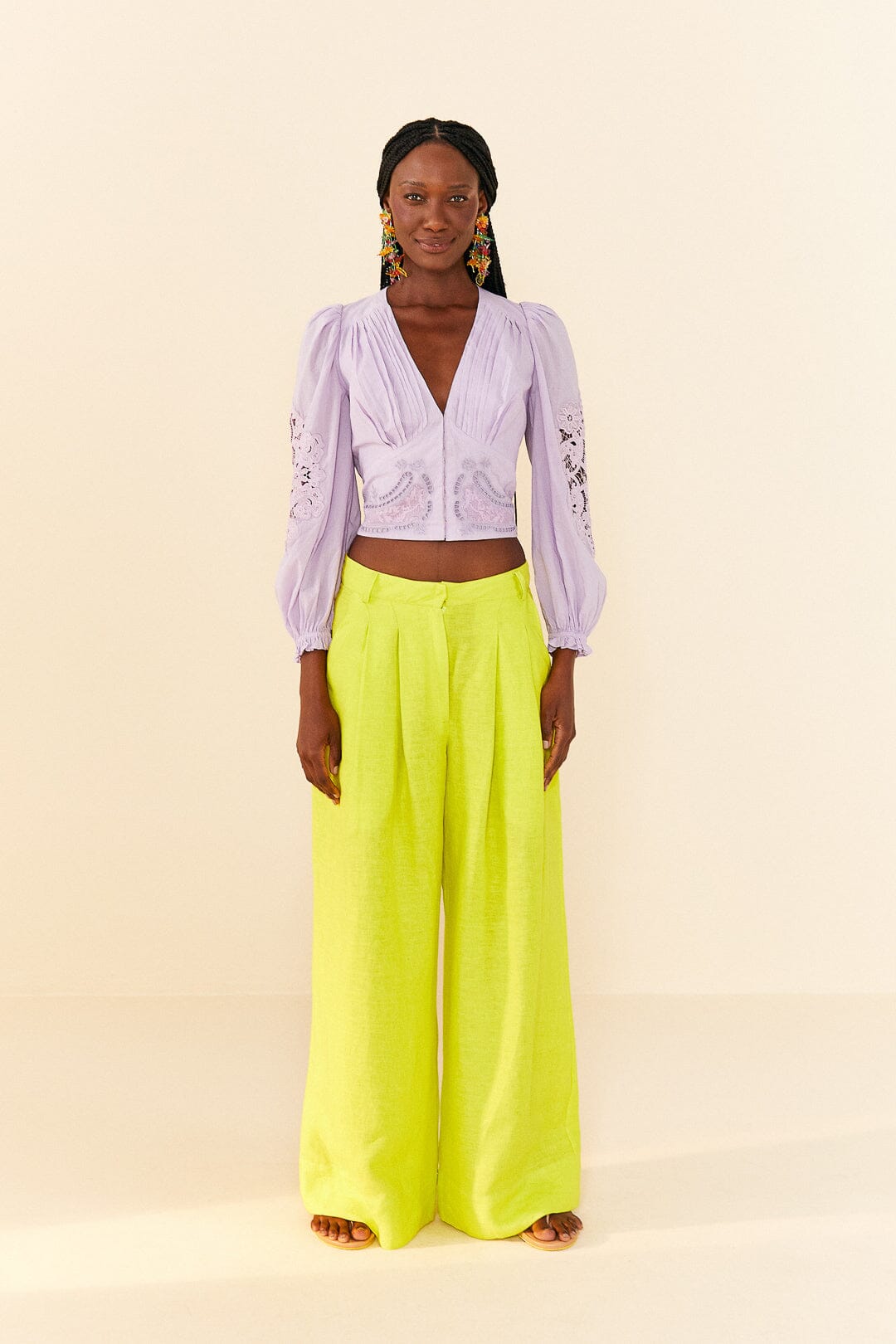 Farm Rio Lilac Lace Blouse