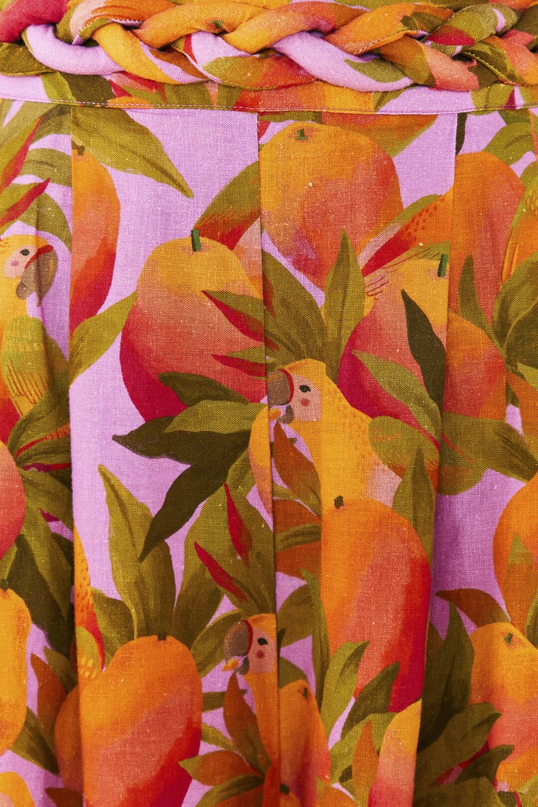 Farm Rio Lilac Mango Macaws Shorts