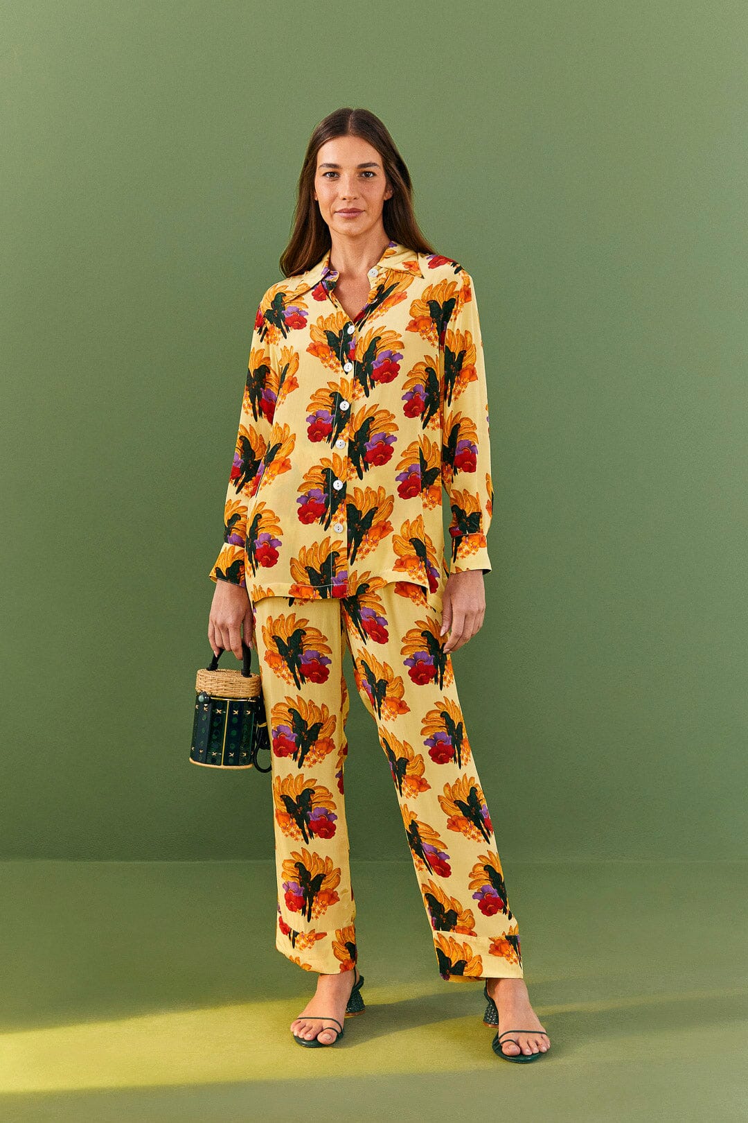 Farm Rio Banana Nest Pajama Shirt