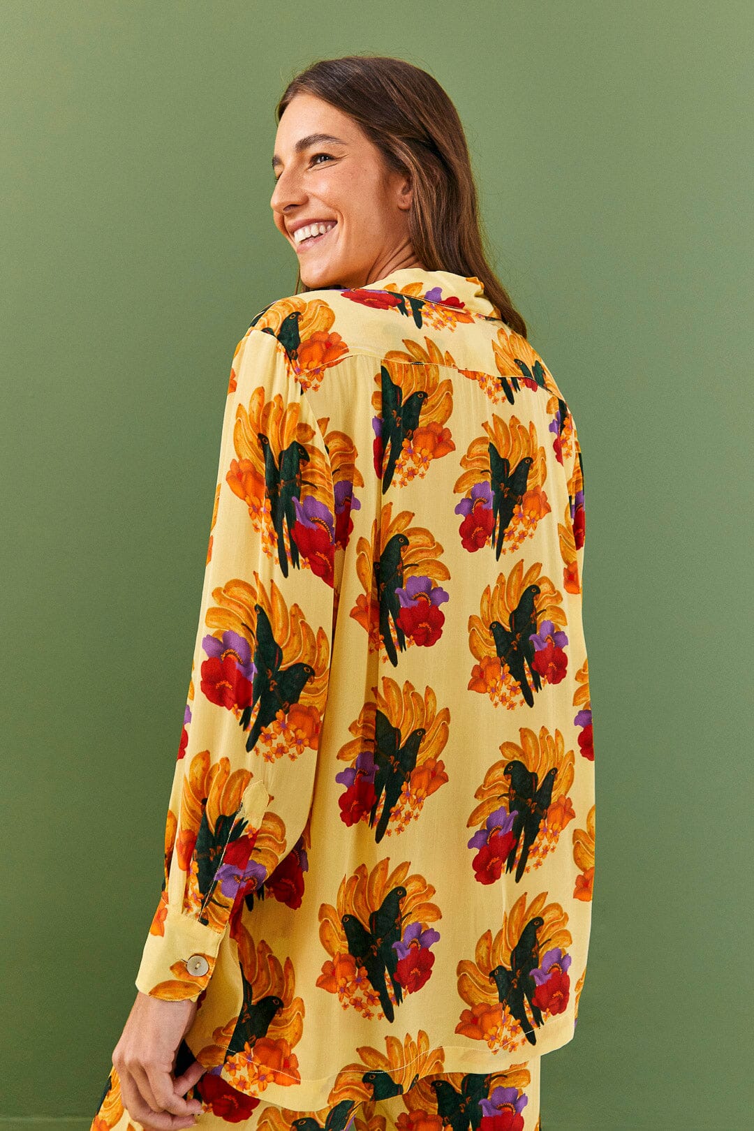 Farm Rio Banana Nest Pajama Shirt